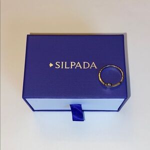 Silpada 925 SS Cross Band Ring